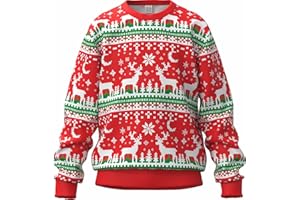 DDSOL Toddler Boys Girls Christmas Sweatshirts Kids Ugly Xmas Pullover Funny 3D Sweater Fleece Warm Tops 4-11 Years