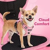 Funfox Dog Harness Medium Front Clip No Pull Reflective Pink M view 7