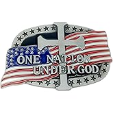 CL&J BB® United States Flag Belt Buckle Western Cowboy Native American Motorcyclist (CRFL1)