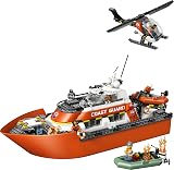 LEGO City Coast Guard Rescue Boat & Helicopter Toy 60504 with 5 Minifigures view 10