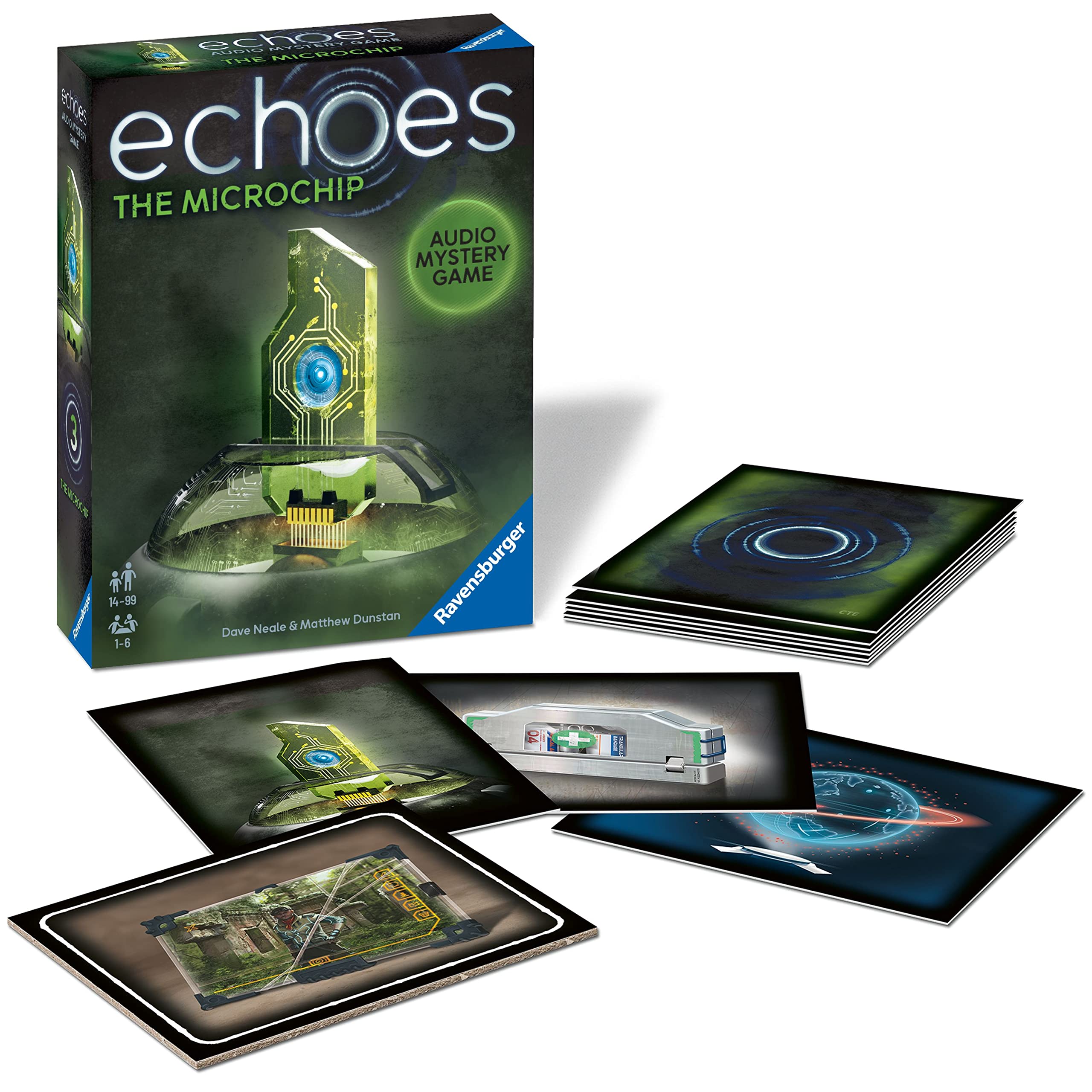 Ravensburger Echoes The Microchip - Immersive Audio Murder Mystery Party Game for Adults Age 14 Years Up - 1 to 6 Players