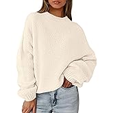 PRETTYGARDEN Women's Fall Oversized Sweaters Dressy Casual Long Sleeve Chunky Knit Winter Pullover Tops 2026 Holiday Outfits