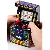 Orb - Mini Arcade Machine, 300 in-Built Games, 8-Bit Retro Arcade Games, 2.5&rdquo; Full Colour Screen, 8-Way Joystick, 2 Buttons, Volume Control