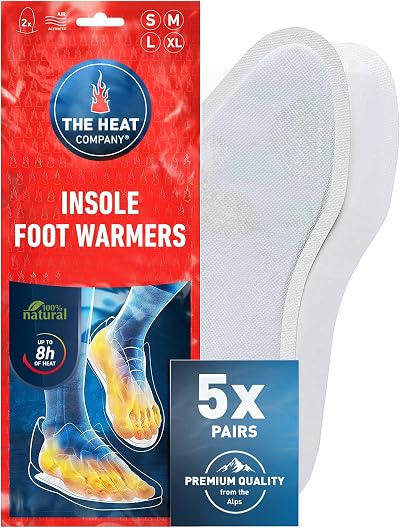THE HEAT COMPANY Insole Foot Warmers 5 Pairs Extra Warm Medium 5.5-7