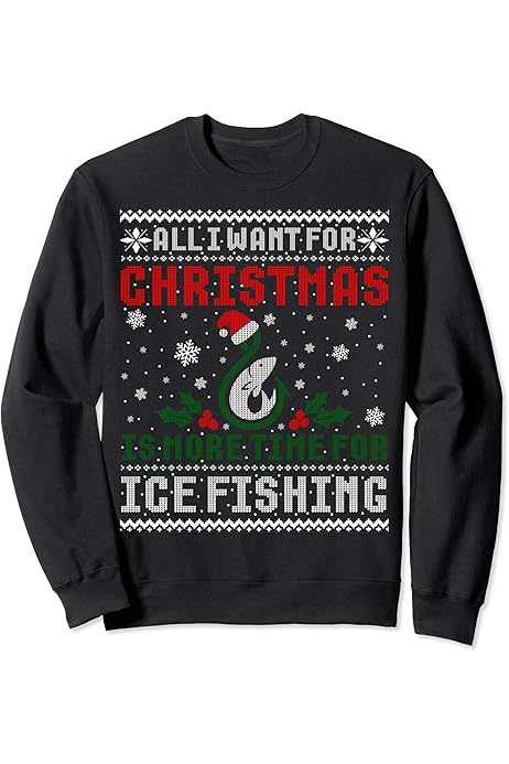 Angler Weihnachtspullover Aal I Want For Christmas Pullover Aal I - Main Image