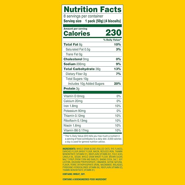 BELVITA CINNAMON BROWN SUGAR BREAKFAST BISCUITS, 8 PACKS (4 BISCUITS PER PACK)