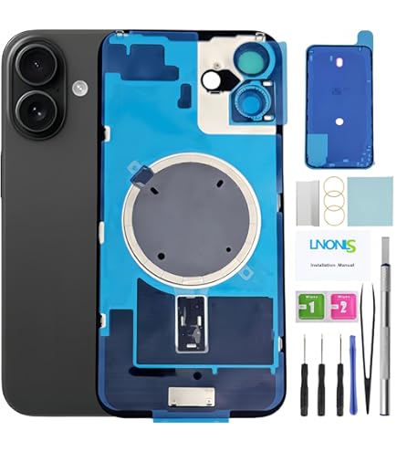 Vitre Arrière + Support IPhone 16 Pro Titane Naturel Origine