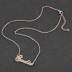 SKQIR Personalized Name Necklace Rose Gold