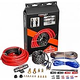 4 Gauge Amp Wire Kit, 4 CCA AWG Amplifier Wiring Kit for Subwoofer Speaker | Car Audio Amp Install Kit with 20ft Power Ground Battery Cable, RCA Cables, Fuse Holder, Speaker Wire, Turn On Wire