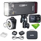 Godox AD200 Pro II AD200Pro II 200Ws TTL Pocket Flash Strobe Monolight | for Canon, Sony, Nikon, Fujifilm,Olympus Panasonic DSLR Cameras, 500 Full Power Flashes, 0.01~1.8s Recycle Time, Speedlight