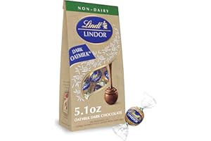 Lindt LINDOR OatMilk Dark Chocolate Candy Truffles, Non-Dairy Chocolate Truffles with Smooth, Melting Truffle Center, 5.1 oz.