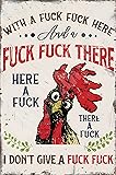 I Don't Give A Fuck Fuck Funny Farm Rooster Vintage
