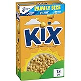 Kix Whole Grain Breakfast Cereal, Corn Cereal Puffs, Family Size, 18 oz | Crispy Corn Puffs, Good Source of Calcium, 12 Vitamins &amp; Minerals, No Artificial Colors or Flavors