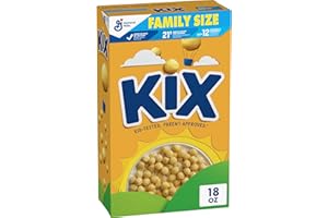 Kix Whole Grain Breakfast Cereal, Crispy Corn Cereal Puffs, Family Size, 18 oz