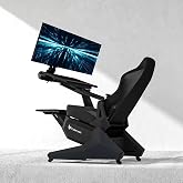Ycloroet Zero-Gravity Gaming &amp; Office Chair with Dual Monitor Arm, Mobile Reclining Workstation for Home Office and Ergonomic Gaming Setup