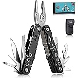 RoverTac Multitool Knife Pliers Christmas Gifts for Men Dad Husband 12 in 1 Multi Tool with Safety Lock Screwdrivers Saw Bott