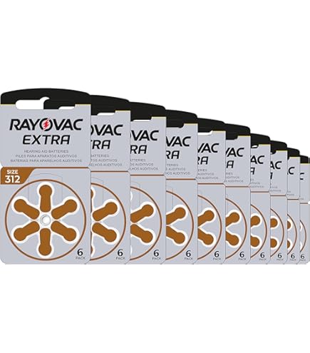 Piles Pour Appareils Auditifs Rayovac Extra Advanced - Taille 13 (orange) - Lot De 60 Piles Zinc-air - Longue Durée, Performance Claire