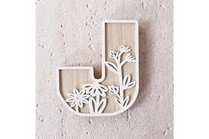 26 Letter For Wall Decoration, Diy Wall Decor, Personalized Name Sign 5 Inch Wooden Letters, Monogram For Wall Decor, Flower 