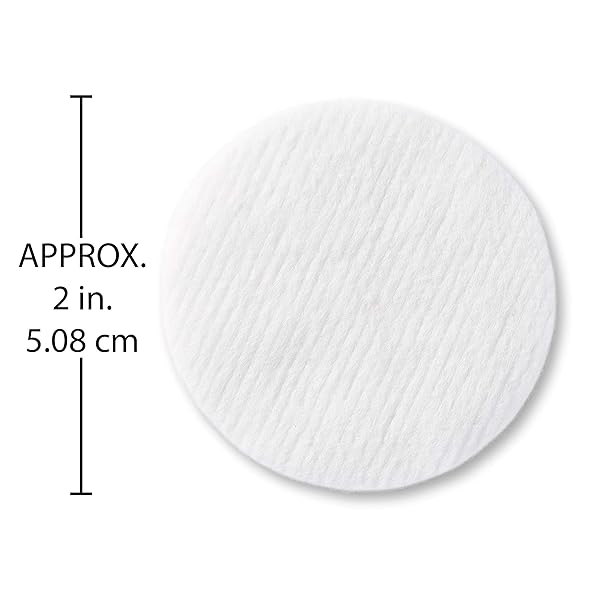 MEDLINE SIMPLY SOFT COTTON ROUNDS (300 COUNT), 100% COTTON ABSORBENT AND TEXTURED COTTON PADS, LINT-FREE