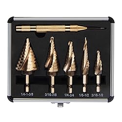 KENDO Two Spiral Flute Cobalt Step Drill Bits with