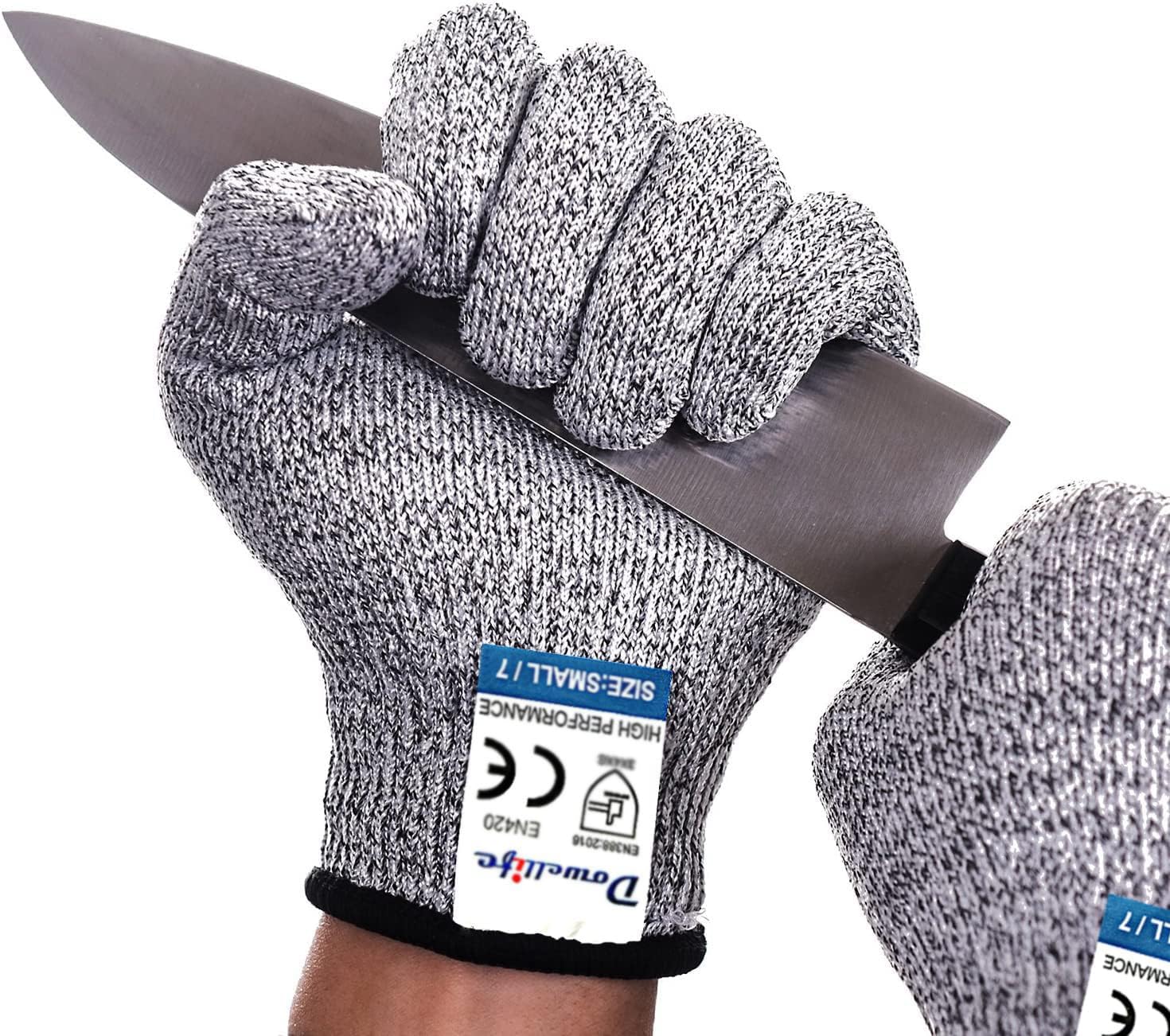 Photo 1 of Dowellife Cut Resistant Gloves Food Grade Level 5 Protection, Safety Kitchen Cut Gloves for Chef Oyster Shucking Mandolin Knife Butcher Meat Cutting