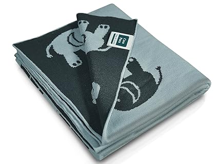 Casa Pura Couverture Elephant Enfant Coton Doux Plaid