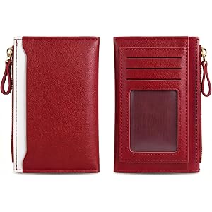 Small Card Holder Slim PU Leather Zipper Wallet Portable Lightweight RFID Coin Purse Credit Credit ID Card Storage Bag 5.5X3.