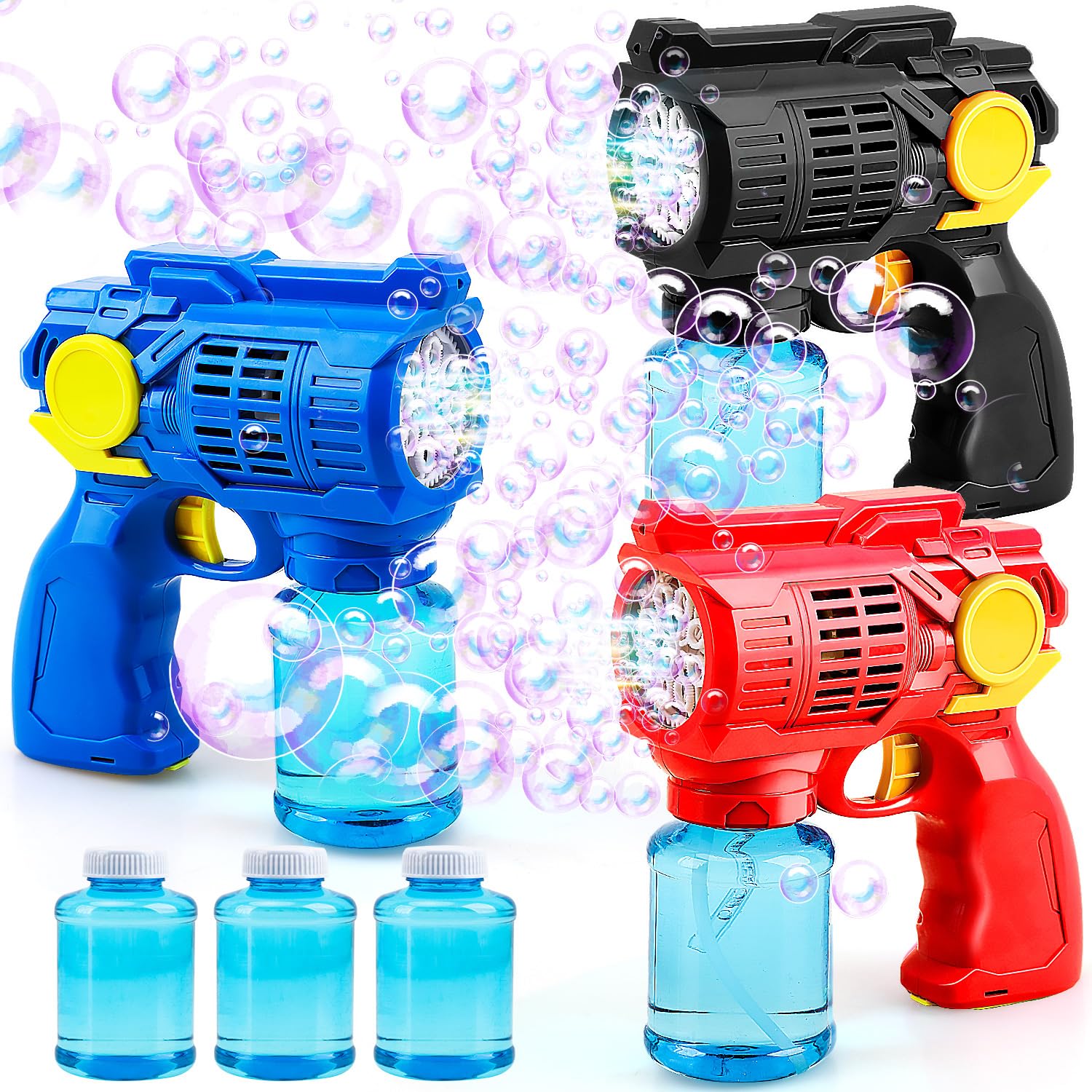 Photo 1 of Toy Life 3 Pack Bubble Guns for Kids, Automatic Bubble Blower, Leakproof & Lightweight, Outdoor Summer Toy, Easter Basket Stuffer, Party Favor, Birthday Gift for Toddlers Boys Girls