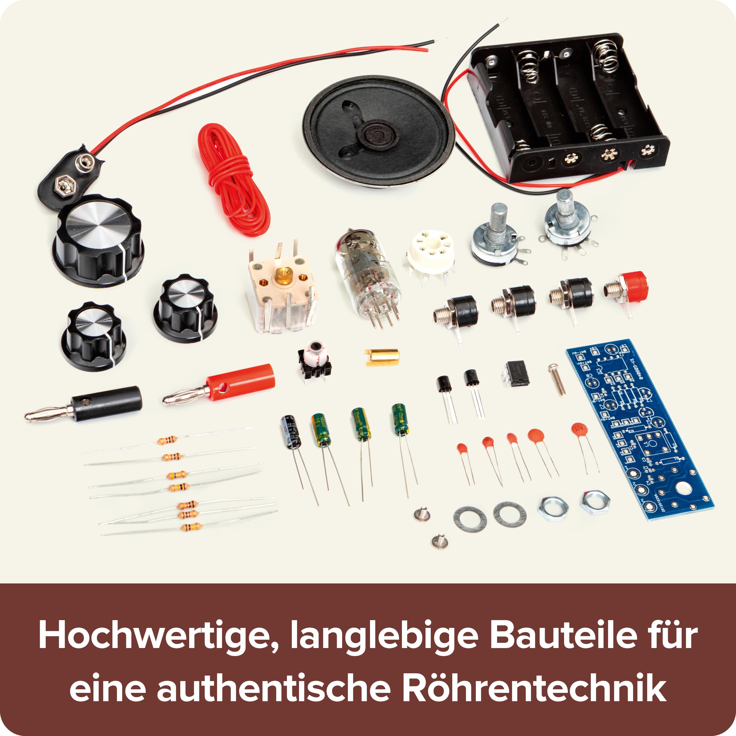 Franzis 67041 – Das Röhrenradio zum Selberbauen – Radio hören wie vor 60 Jahren, Komplettset inkl. 16-seitigem Handbuch (Lötbausatz) 5