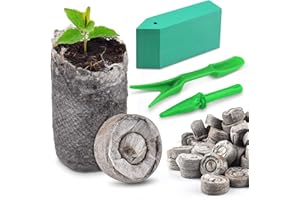 PACETAP 100 PCS (40MM) Peat Pellet Garden Soil Plant Seed Starters, Plugs Pellets Seedling Soil Block,Seed Fertilizer Nutrien