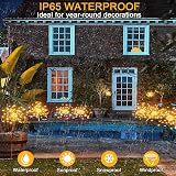 yowin Solar Lights Outdoor 2 Pack 120LED Firework Copper Wire 8 Modes view 5