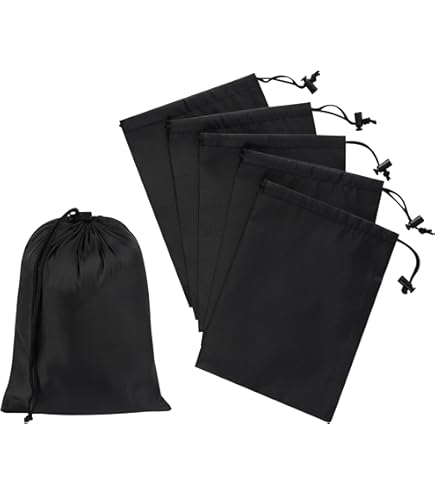 thumbnail image 2 of 6 Pack Nylon Mesh Drawstring Bags – Small Pouch For Phones, MP3, Gear 2 of 3