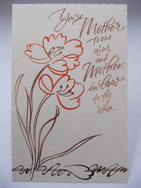 Youre Mother To One Of Us Suocera All Altro Compleanno Cartolina Di Auguri Amazon It Casa E Cucina