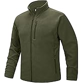 33,000ft Men's Full Zip Fleece Jacket Lightweight Warm Soft Polar Long Sleeve Jackets with Pockets for Winter Hiking Casual