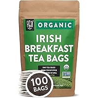 FGO Organic Irish Breakfast Tea, Eco-Conscious Tea Bags, 100 Count