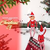Elves Behavin Badly Christmas Elfette 12 Inch Plush Toy Red Long Legs view 5