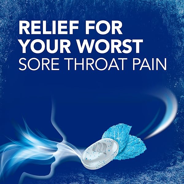 VICKS VAPOCOOL SEVERE MEDICATED SORE THROAT DROPS, MAX STRENGTH MENTHOL, SOOTHES SORE THROAT PAIN, WINTERFROST FLAVOR, 45CT