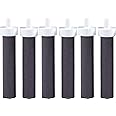 Brita Water Bottle Replacement Water Bottle Filters, Black, 6 Count