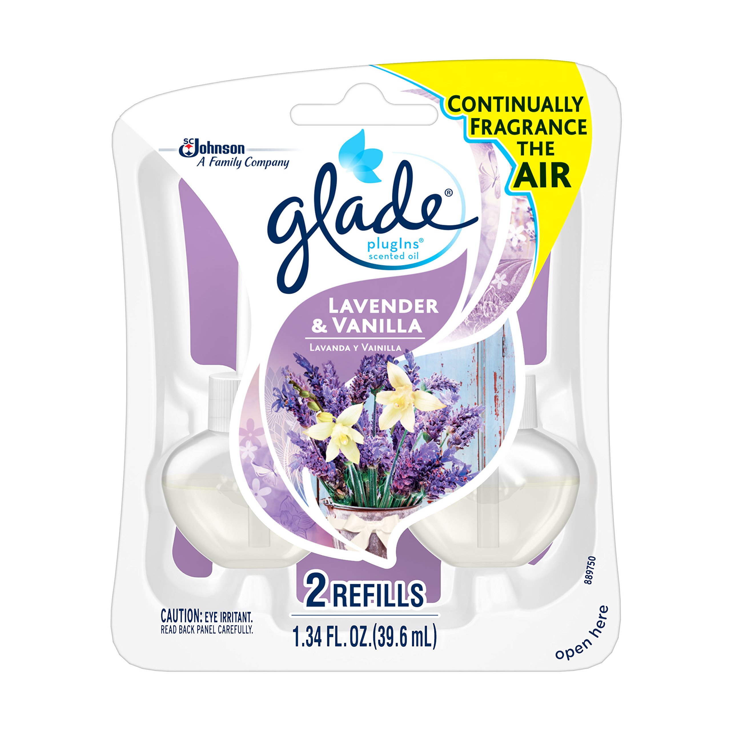 Glade Plugin Scented Oil Refill Lavender & Vanilla 1.34 oz 2 refills