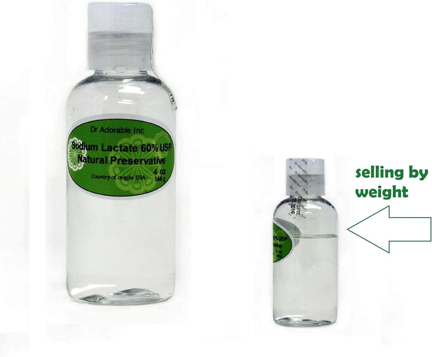 Sodium Lactate 60% USP Natural Preservative 4 oz: Health & Personal Care