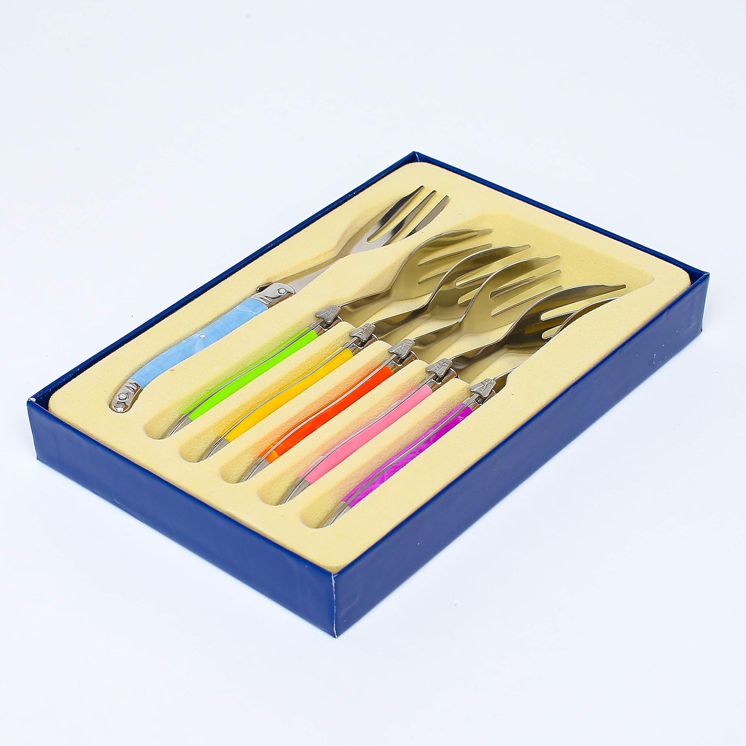 Dessert Fork Set of 6 by Laguiole (MultiColour) Amazon.co.uk Kitchen