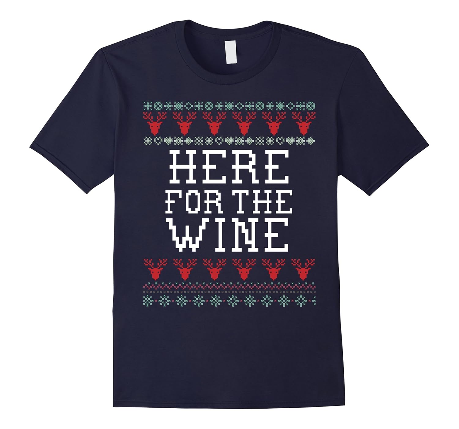 Wine Funny Holiday Ugly Christmas Sweater T-Shirt-ANZ