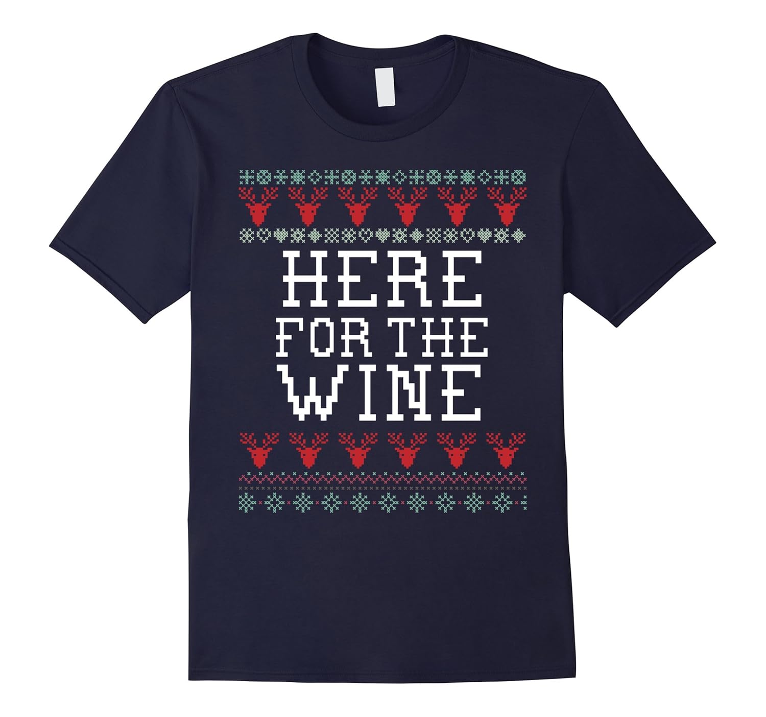 Wine Funny Holiday Ugly Christmas Sweater T-Shirt-ANZ