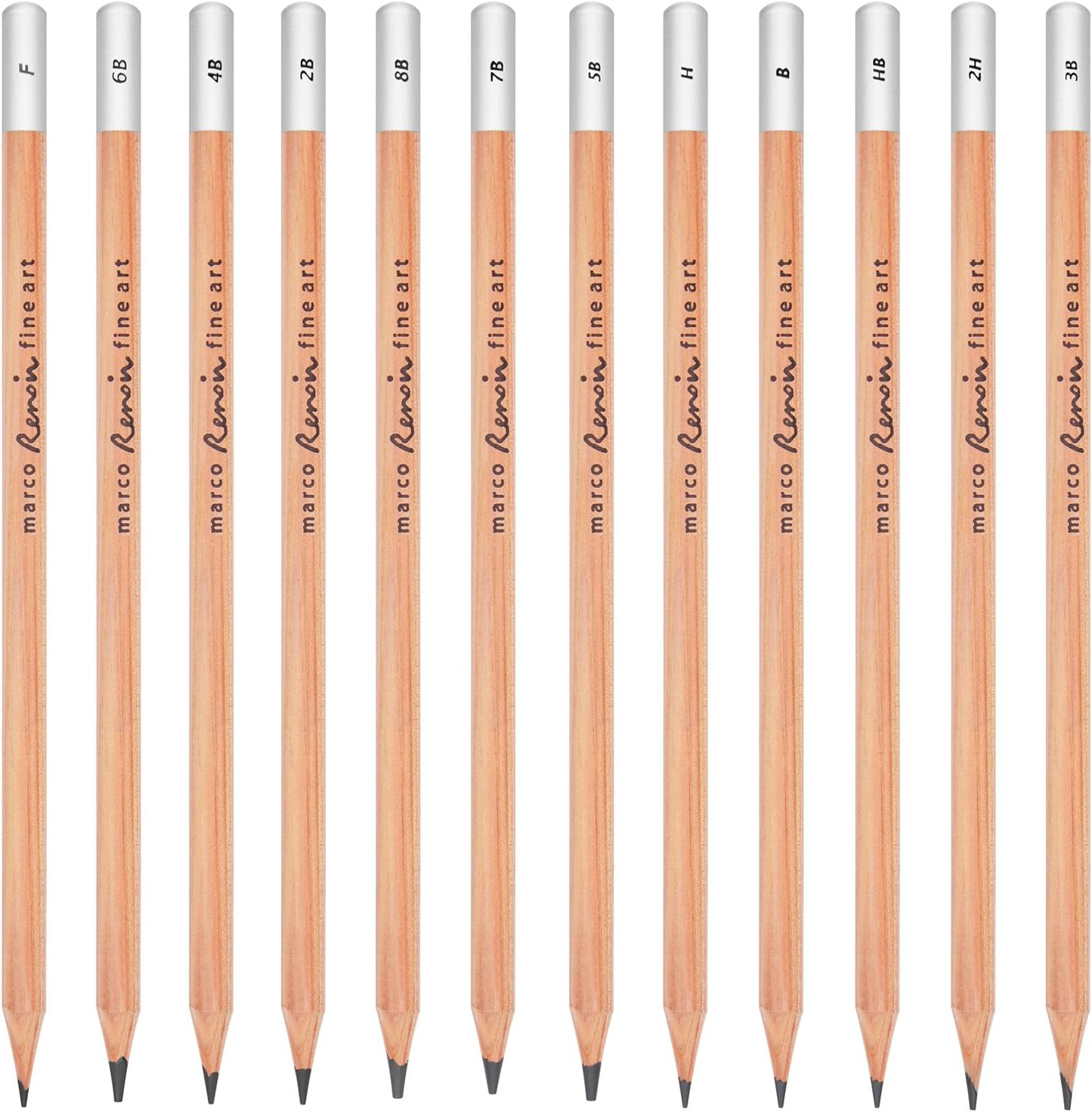 Minhe 12-piece Premium Professional Art Sketching Pencil Set / Drawing Pencils (Marco Renoir 3000)