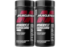 Hydroxycut Hardcore Elite - 100 Rapid-Release Thermo Caps - Energy & Focus - for Men & Women - 50 Servings