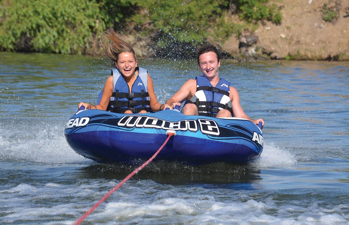 Inflatable Towable Float Water Sport Ski Tube Airhead 2 Rider Jet Boat