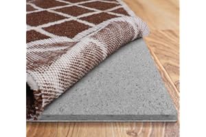 GOYLSER Waterproof Rug Pad - Cushioned Rug Pad - Large Area Rug Non Slip Carpet Pad, Non-slip Felt Rug Pad for All Hardwood Floor, Keep Felt Pad for Under Area Rug in Place, Carpet Pad 5x7 Rug Pad