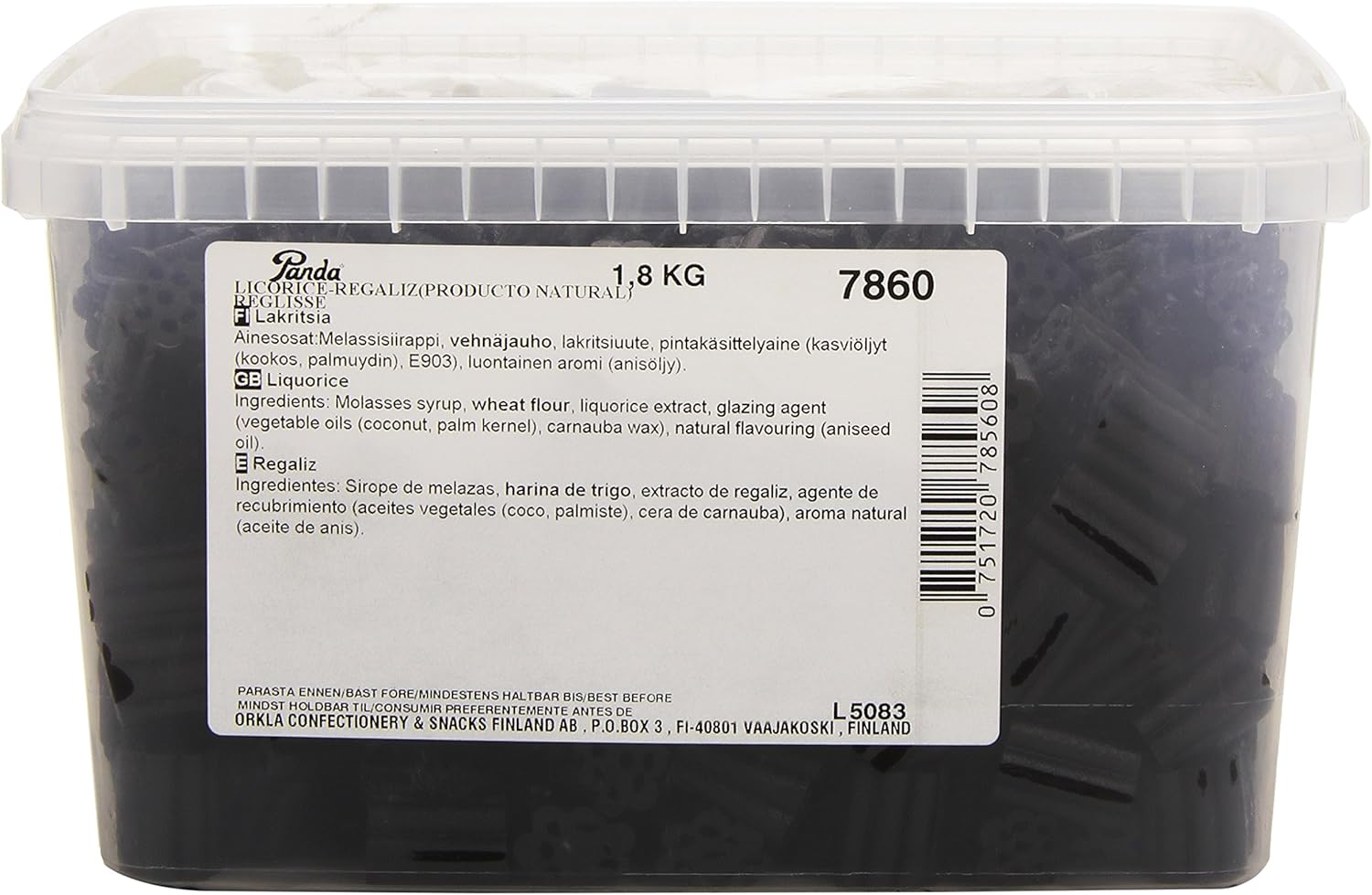 Panda - Regaliz (producto natural), 1.8 kg: Amazon.es: Alimentación y bebidas