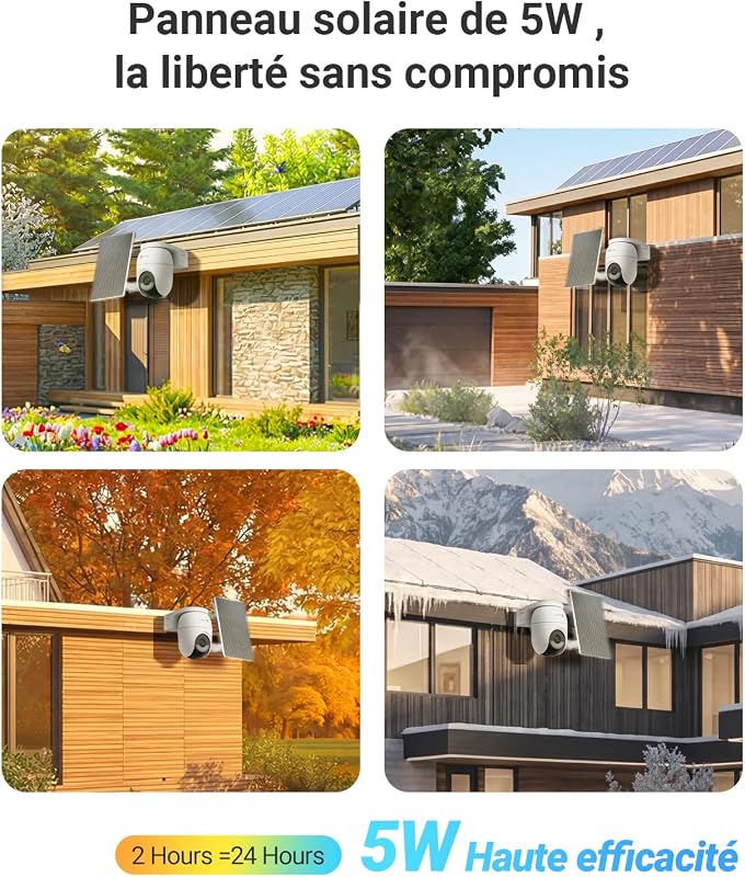 3K+(6MP) Camera Surveillance WiFi Exterieure sans Fil CB8 Lite Kit