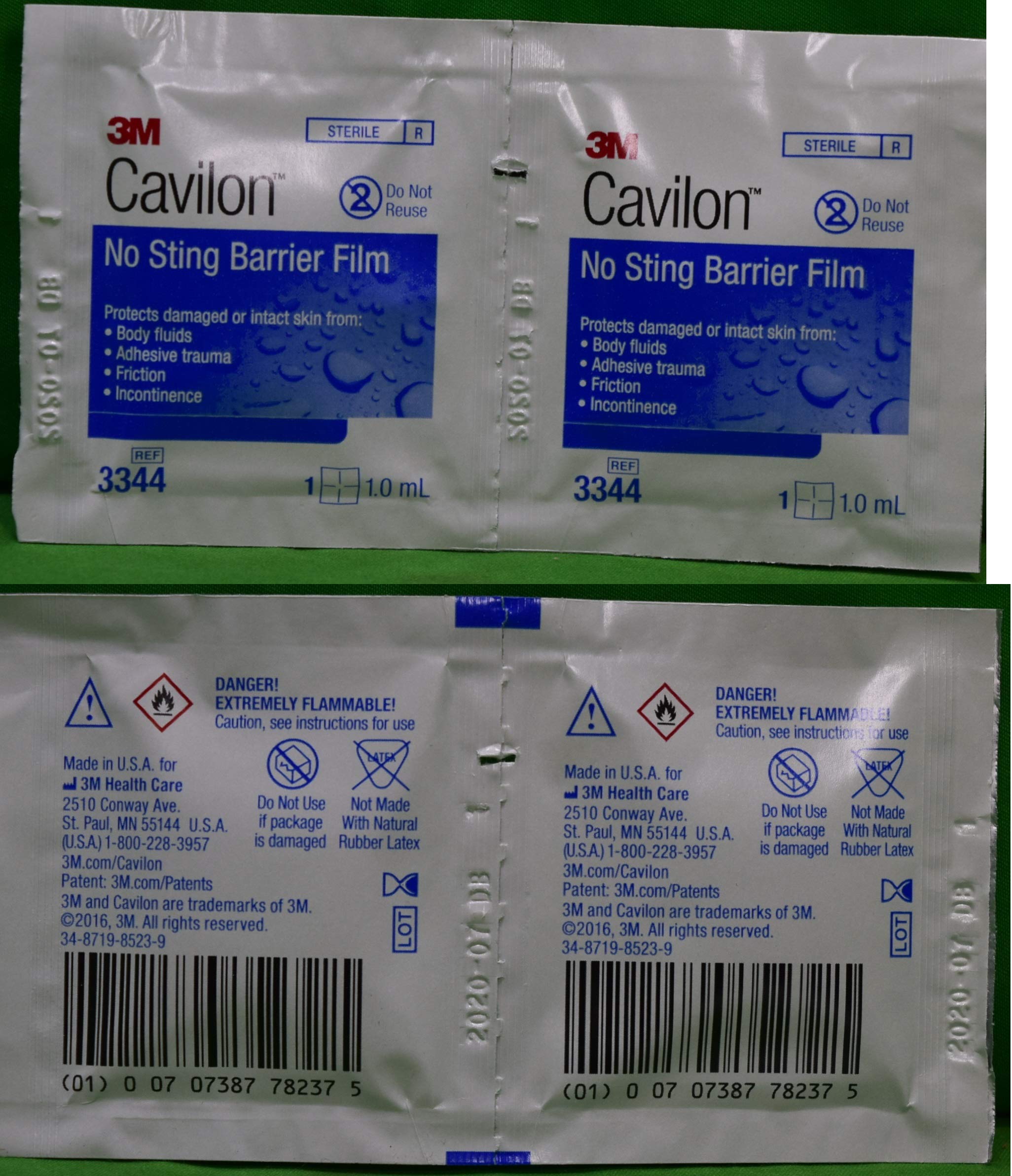 3m Cavilon No-Sting Barrier Film, Gentler Way to Protect Skin from Body Fluids, Adhesives, and Friction, Alcohol Free Barrier Film, Hypoallergenic and Latex Free, Wipes, Box of 30